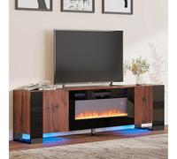 Recessed Electric Fireplace TV Stand with Remote Control