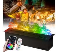 Recessed Electric Vapor Fireplace - 9 Color 3D Fogging Flame, Fireplace Humidifier,3D Simulated Flame-Touchable Mist, W/App & Remote Control, Select Size:50-180cm/Auto Water Supply 100cm/39.3in