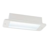 Recessed Emergency Ceiling Guide Light - 3W Daylight White LED Module - Gloss White Steel & Polycarbonate - Integrated Control Gear - Emergency Maintained Light Fitting