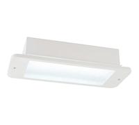 Recessed Emergency Ceiling Guide Light - 3W Daylight White LED Module - Gloss White Steel & Polycarbonate - Integrated Control Gear - Emergency Maintained Light Fitting
