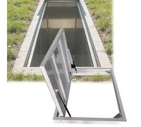 Recessed Floor Hatch Door for Basement/Crawl Space, 24 32 36 50 60 Inch Seamless Floor Hatch Discreet Basement Entry Door，Steel Hydraulic Camouflaged Cellar Door(L 50 x W 28 in(127 x 71 cm))