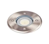 Recessed Floor Light 'Insa' (Modern) in Silver Made of Stainless Steel (1 Light Source, GU10) from Lindby | Outdoor recessed Floor Light