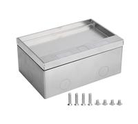 RECESSED FLOOR OUTLET 16A 4000W 2 SOCKETS 2 USB PORTS MARBLE STYLE FLOOR RECEPTACLE BOX EMBEDDED INSTALLATION OFFICE SCHOOL