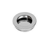 Recessed Flush Sliding Door Handle Pull Circle 40 x 35 x 10mm Chrome