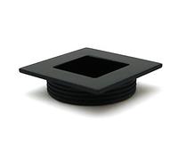 Recessed Flush Sliding Door Handle Pull Square 40 x 35 x 10mm Black