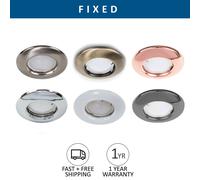 ValueLights Antique Brass Cool White LED Ceiling Downlight 6 Pack - Gold - Wilko