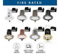 ValueLights Antique Brass Warm White LED Ceiling Downlight 10 Pack - Gold - Wilko