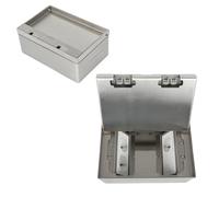 Recessed Invisible Floor Socket, Stainless Steel Recessed Socket, Floor Recessed Socket Box, Built-in Sockets, European Standard, Floor Sockets for Sockets (3 x Schuko + 2 x CAT6)
