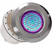 Recessed LED Pool Spotlight with PAR56 Niche, Stainless Steel, 12 V AC, RGB Remote Control, 15 W for Pool/Ring Fountain (18W)