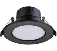 Recessed Lighting Housing Trim Kits Black Aluminium Embedded Integrated Grille Ceiling Spotlight Led Panel Ceiling Light Recessed Downlight European Clothing Mall-Warm Light 12w