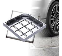 Recessed Manhole Cover and Frame, Invisible Flush-Fit Design for Sewage Basin, Ideal for Block Paving and Outdoor Use in Yard, Driveway, and Pavement