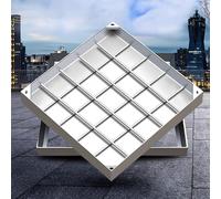 Recessed Manhole Cover and Frame, Sealed Stainless Steel Drain Cover for Indoor or Outdoor Use, Ideal for Garden, School, and Courtyards