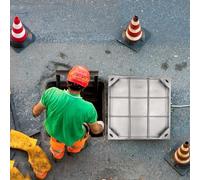 Recessed Manhole Cover for Paving, Invisible Covers and Frames for Patios and Gardens, Durable Inspection Chamber Cover