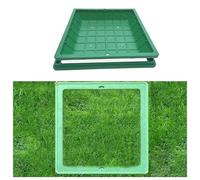 Recessed Manhole Cover Hidden Sewage Manhole Cover Round,Waterproof Green Resin Invisible Manhole Drain Lids, Septic Tank Lid with Hooks Easy Lifting(Square 50 * 50CM/19.7 * 19.7IN)