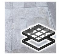 Recessed Manhole Cover, Square Sewage Basin Lid for Garden Yard Driveway, Stainless Steel Invisible Septic Tank Cover for Landscaping Pavement High Traffic Area