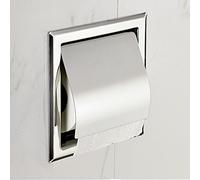Recessed Paper Holder for Bathroom Storage, Stainless Steel, Polished Chrome