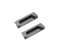 Recessed Pulls,Sliding Door Handle, Hidden Handles Drawer Knob Hidden Cupboard Handle Gold Tatami Sliding Door Concealed Invisible (Sandy Gray 96mm/3.7in)