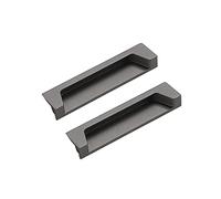 Recessed Pulls,Sliding Door Handle, Hidden Handles Drawer Knob Hidden Cupboard Handle Gold Tatami Sliding Door Concealed Invisible (Sandy Gray 128mm/5in)