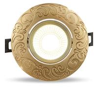 Recessed Pure Copper European Style Downlight LED American Spotlight COB Living Room Ceiling Light Retro Household Bull's Eye Aisle Lights Embedded Retro ted
