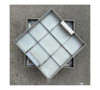 Recessed Sewage Basin Cover,Indoor Stainless Steel Inspection Chamber Covers & Frame,Patio/Garden Decorative Invisible Septic Tank Lid,with Hidden Handles(B,40 * 40cm/15.