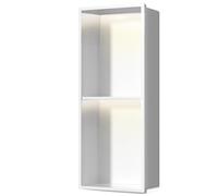 Recessed Shower Niche Stainless Steel Bathroom Wall Metal Embedded Storage Cabinets Double Layer Toilet Paper Holders Kitchen Fixtures Light For Bedroom