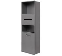 Recessed Shower Niche, Waterproof Stainless Steel Alcove Shelf, Toilet Paper & Shampoo Organizer, Modern Grey Caddy for Bathroom Home Improvement & Storage Solutions