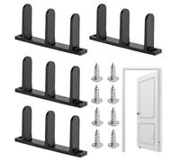 Recessed Sliding Door Guide, Bottom Guide Assembly for Cabinets, Hardware with Screws Replacement Parts Parallel Track Rails for Cabinets and Dressers