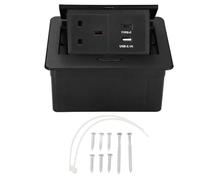 Recessed Socket 3 Prong Outlet Type C and USB Port Desktop Pop Up Power Receptacle Box
