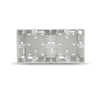 Recessed Socket White 2 Elements, Ideal for Electrical installations and Connections in Indoor Spaces.