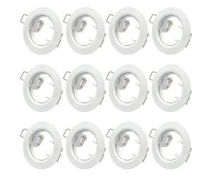 Recessed Spotlight Frame SD-863 White Including GU10 Fitting - Pack of 12