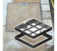 Recessed Square Manhole Cover, 15.7in Septic Tank Lid with Base, Durable Invisible Sewage Basin Cover for Yard & Pavement, Heavy-Duty Commercial Use (40cm)