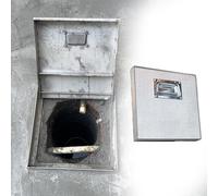 Recessed Square Sewer Manhole Cover, Heavy-Duty Septic Tank Cover for Outside Driveway Sewage Basin Yard Garden, Stainless Steel Frame(L62xW62cm/24.4x24.4in)