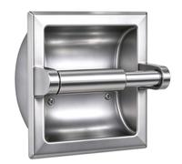 Recessed Toilet Paper Holder,Wall Mount for Small Bath | Flush wall saves floor space, fits jumbo to super mega rolls, rustproof metal, smooth no-jam spindle, DIY kit included