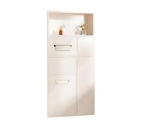Recessed Toilet Paper Holder with Storage, Flush Mount Bathroom Organizer, Wall-Mounted Roll Holder, Anti-Fingerprint Finish, Reinforced Frame