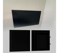Recessed Wall Access Door Aluminum Alloy Frame, Square Access Doors Panel, Inspection Hatch with Galvanized Painted Panel (Hole Length: 10 20 30 40 50 Cm)(Black,W 15 CM L 15 CM)
