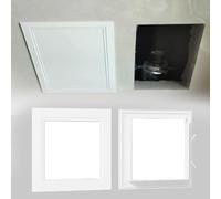 Recessed Wall Access Door Aluminum Alloy Frame, Square Access Doors Panel, Inspection Hatch with Galvanized Painted Panel (Hole Length: 10 20 30 40 50 Cm)(White,W 25 CM L 25 CM)