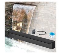 Recessed Wall Waterfall Fountain, Decorative Spillway for Garden Pond Aquarium Stream