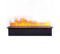 Recessed Water Vapor Fireplace Ultra Thin Atomizing Electric with LED Realistic Flame, Touch/Remote Control Fireplace Heater(Large)