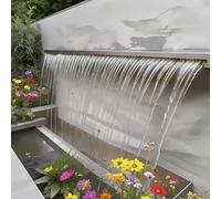 Recessed Waterfall Spillway for Soothing Water Flow in Courtyard and Landscaping, Above Ground Pool Fountain Accessory