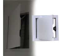 Recessed White Aluminum Alloy Access Door Panel, Flush Fit Square Design Wall Access Door, Featuring Magnet Latch Inspection Hatch Cover(W 25 CM L 50 CM)