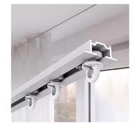 Recessed White Ceiling Curtain Track - 19ft Sliding Rail for Large Windows, Room Divider, Hospital & Home Use, Shower Curtain Rod - Easy Install, Durable Design