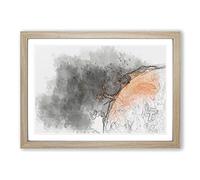 Rech for Tomorrow in Abstract Framed Print | A2 Oak Framed Wall Art | Ready to Hang | Abstract Fantasy Picture | Living Room Bedroom Lounge Office
