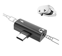 Rechale 2 in 1 USB C to 3.5mm Headphone Adapter - Compatible with Meta/Oculus Quest, VR Accessories for Quest - Type-C to 3.5mm Audio Hi-Res with PD 30W Fast Charge
