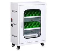 Recharable le Charging Locker with 60 Ports & Wheels - 30-Slot Secure Charging Cabinet with Combinat Lock for School, Church, Airport, and Events