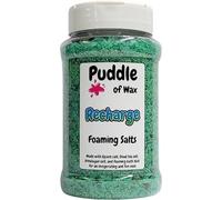 Recharge Foaming Salts - 500g - Dead Sea, Epsom & Himalayan Salt Blend - Muscle Soak - Fruity Scent - Vegan Friendly - Puddle of Wax - Made in The UK