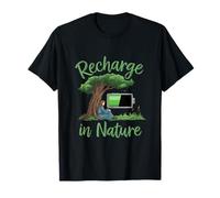 Recharge in Nature Calm Forest Druid Mindfulness T-Shirt