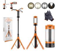 Rechargeable 10000 Mah Camping Light with Stand, Telescoping Camping String Lights Rechargeable,for Power Outages,Hiking,Fishing (1Pcs)