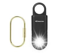 Rechargeable 135 dB Personal Alarm for Women 2-in-1 Ulbra-Bright Torchlight & Strobe Light. Students Kids Safety SOS Emergency Keychain Siren Loud Ear-piercing Hiking Bear Alerts. Black