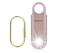 Rechargeable 135 dB Personal Alarm for Women 2-in-1 Ulbra-Bright Torchlight & Strobe Light. Students Kids Safety SOS Emergency Keychain Siren Loud Ear-piercing Hiking Bear Alerts. Rose Gold