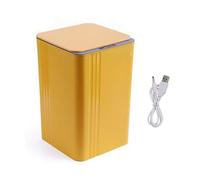 Rechargeable 15L Smart Trash Can with Motion Sensor Touchless LidElectric Garbage Bin for Kitchen Bathroom Office Living Room Toilet BedroomYellow Color